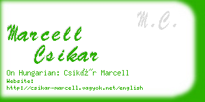 marcell csikar business card